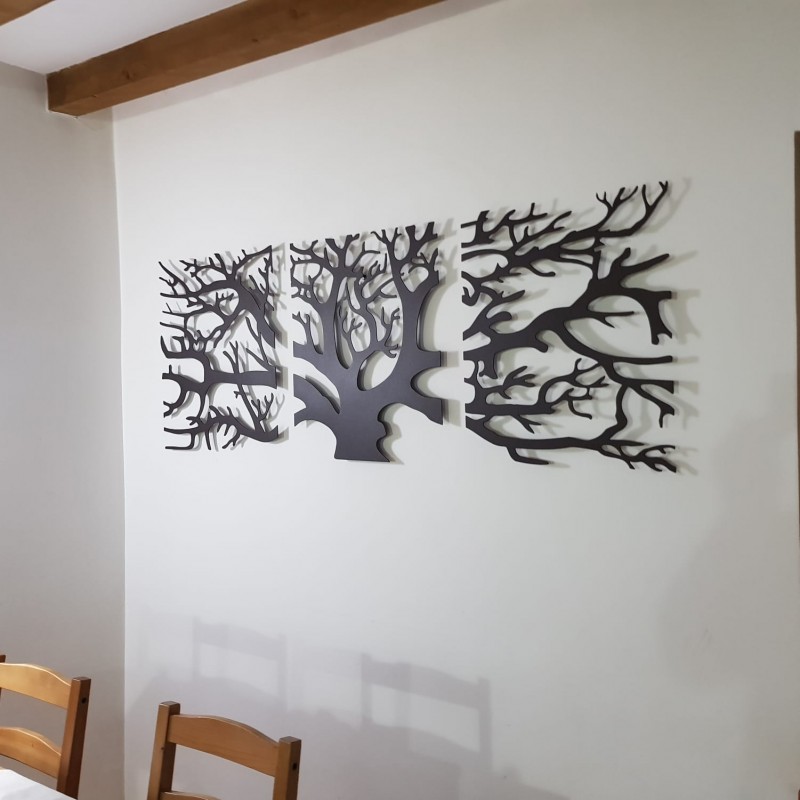Decoratiune de perete 3 piese - Ramuri / Easy Hang (1500 x 550 mm)