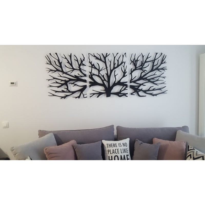 Decoratiune de perete 3 piese - Ramuri (2000 x 700 mm)